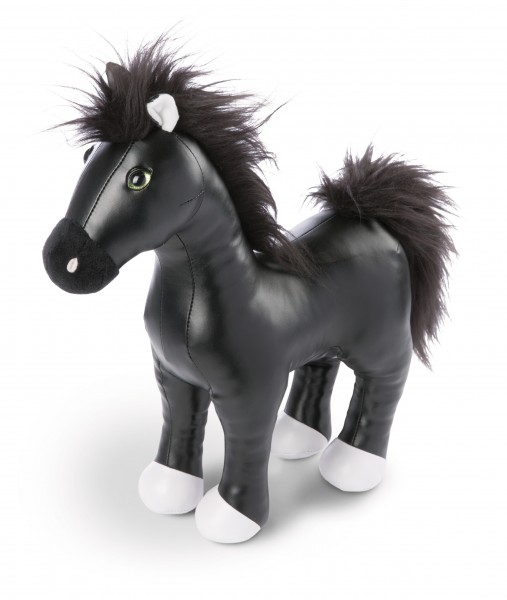Standing cuddly toy horse Hilde from artifical leather