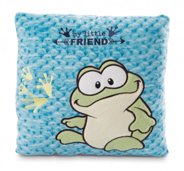 Cushion frog squareshaped, 25x25cm GREEN