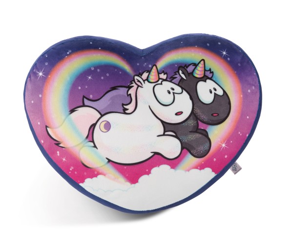 Heart-shaped Cushion Unicorns Star Bringer & Moon Keeper Theodor & Friends NICI GREEN