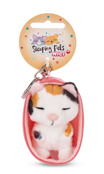 Keyholder Sleeping Pets Cat tricoloured