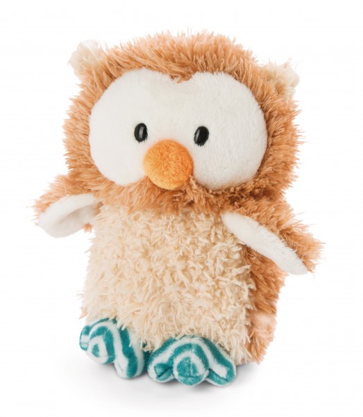 Standing cuddly toy Baby-Owl Owlino with turnable head