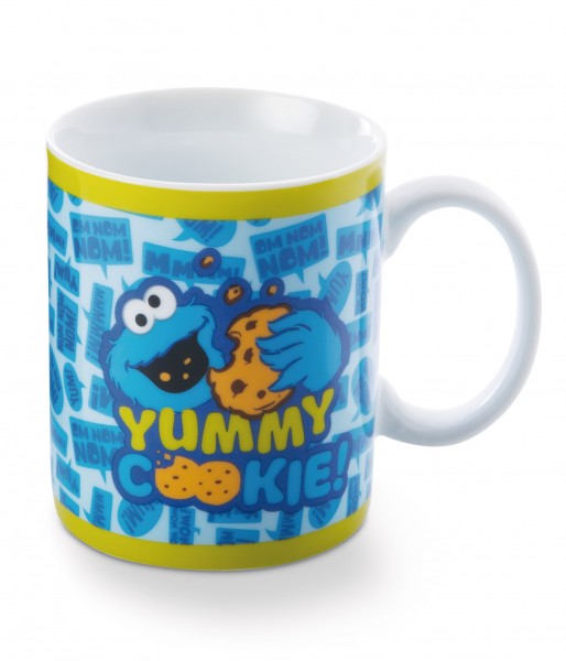 Porcelain mug Cookie Monster Yummy Cookie in gift box