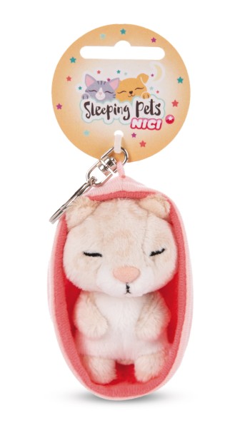 Keyholder Sleeping Pets Cat leo print