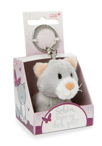 Key Ring Cat "Schön, dass es dich gibt!" in gift box