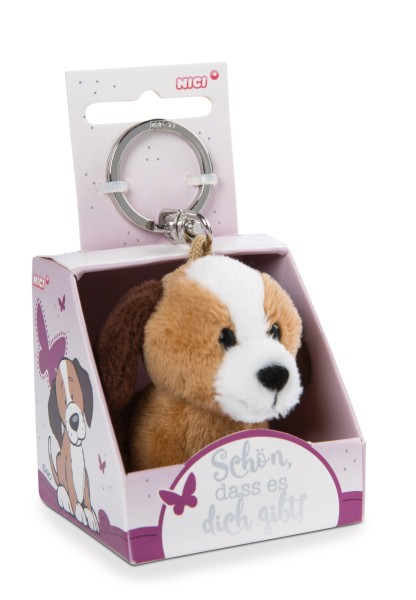 Key Ring Dog "Schön, dass es dich gibt!" in gift box