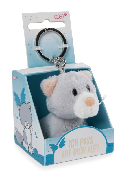 Key Ring Cat "Ich pass auf dich auf!" in gift box