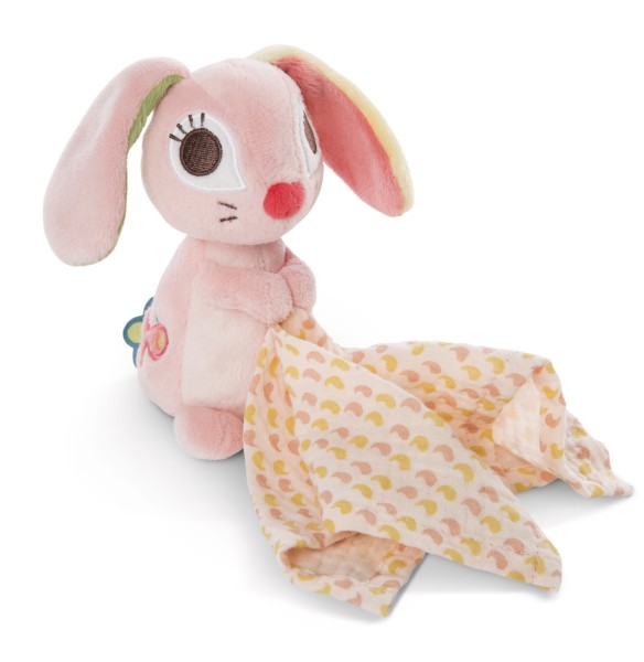 Soft Toy Rabbit Hopsali w/muslin cloth