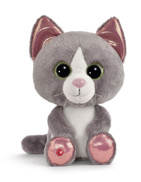 Soft Toy GLUBSCHIS Grey Cat Felinja NICI GREEN