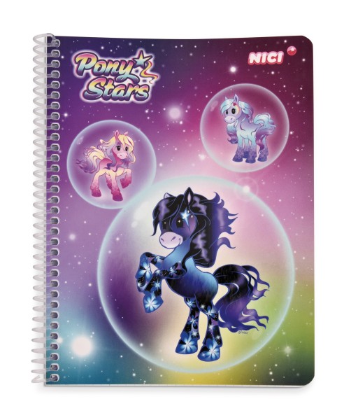 Spiral notebook A5 Pony Stars