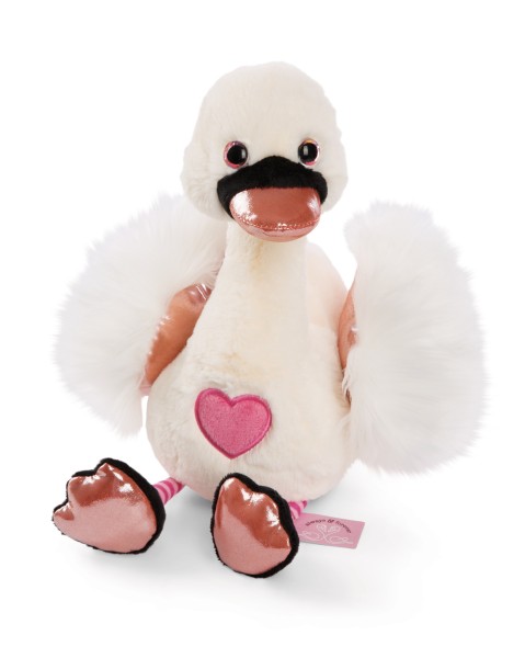 Cuddly Toy White Love Swan NICI GREEN