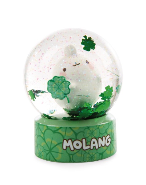 Glitterglobe MOLANG with cloverleaf
