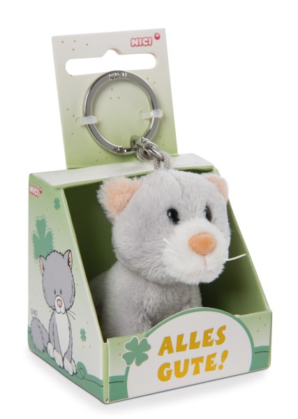 Key Ring Cat "Alles Gute!" in gift box