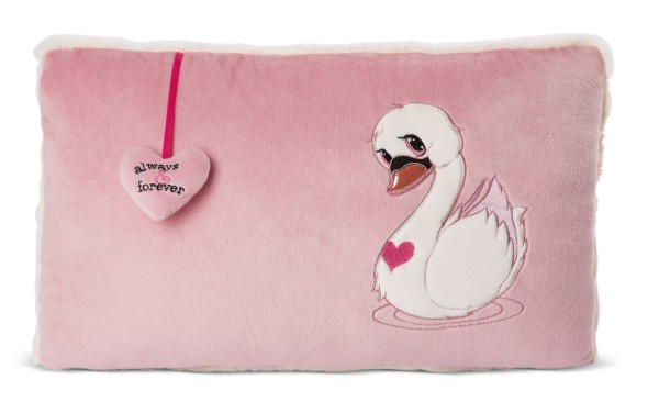 Rectangular Cushion Love Swan NICI GREEN