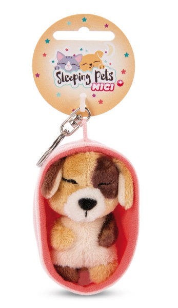 Schlüsselanhänger Sleeping Pets Hund dreifarbig