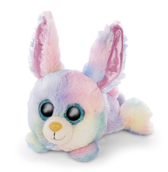 GLUBSCHIS Cuddly Toy Rabbit Rainbow 15cm lying