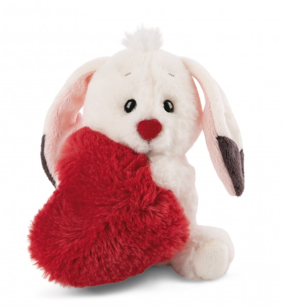 Love Bunny fluffy 13cm with heart
